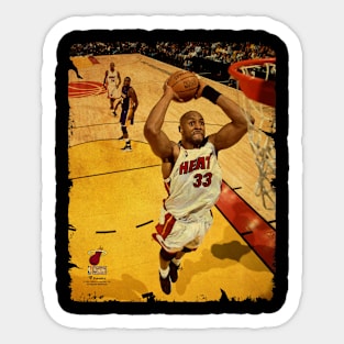 Alonzo Mourning - Vintage Design Of Basketball Sticker